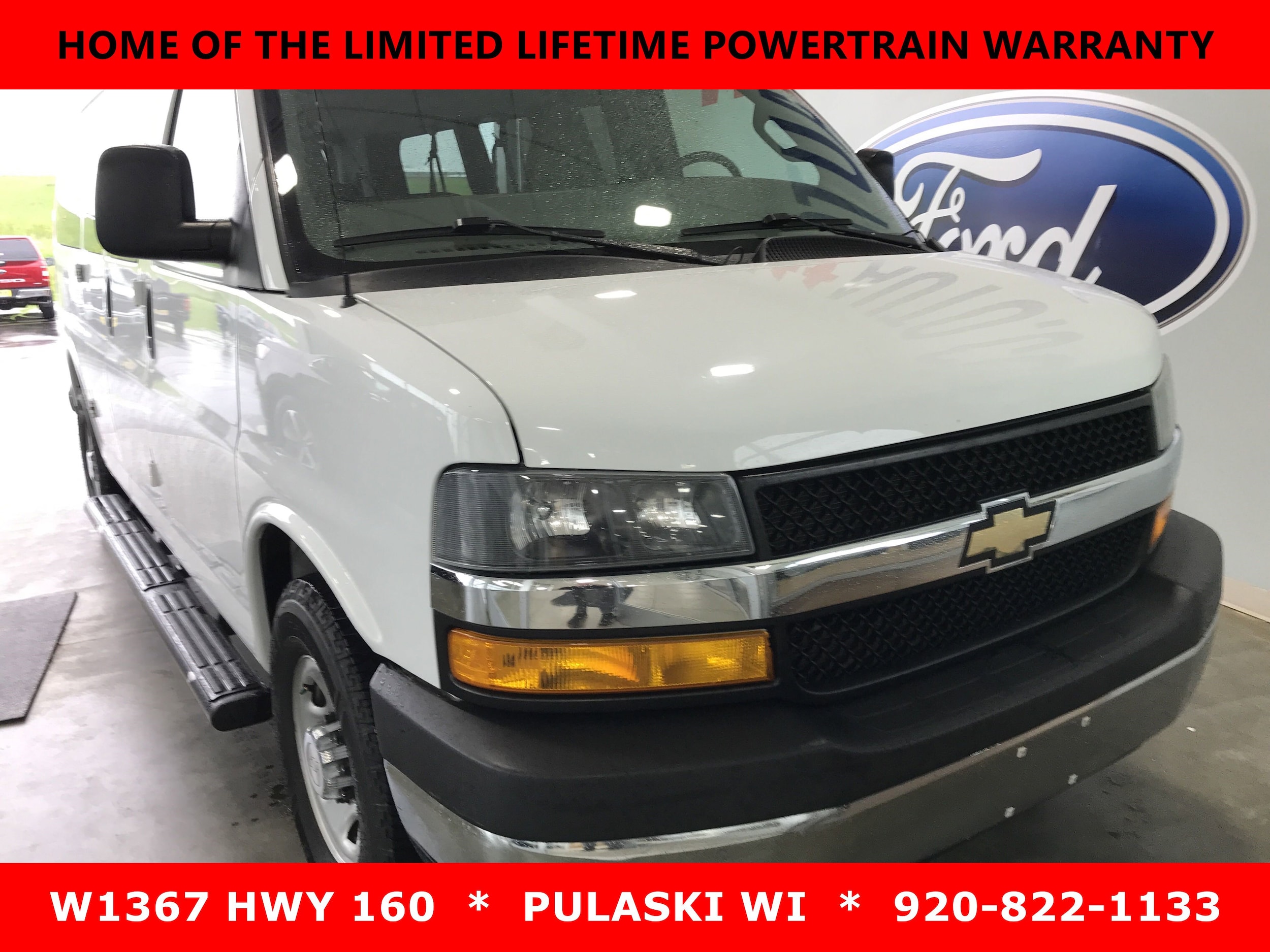 Used 2018 Chevrolet Express Passenger LT with VIN 1GAWGFFG2J1239308 for sale in Pulaski, WI