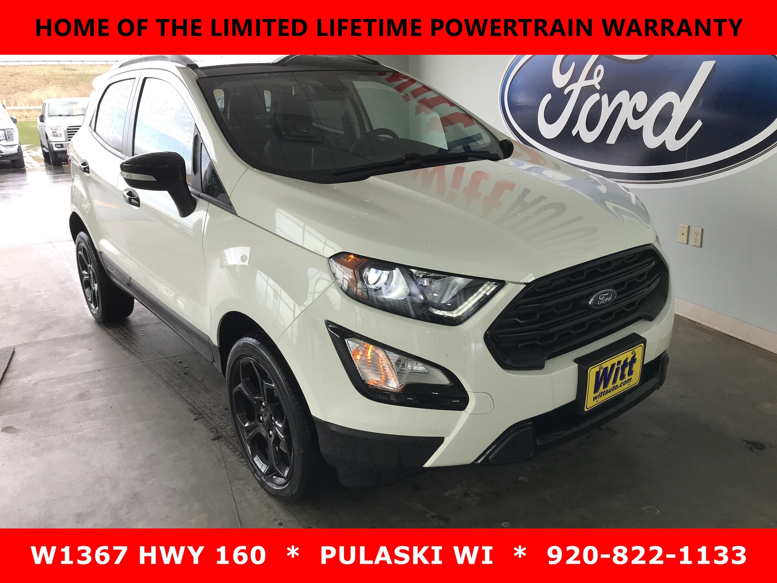 Used 2021 Ford EcoSport SES with VIN MAJ6S3JL8MC438256 for sale in Pulaski, WI