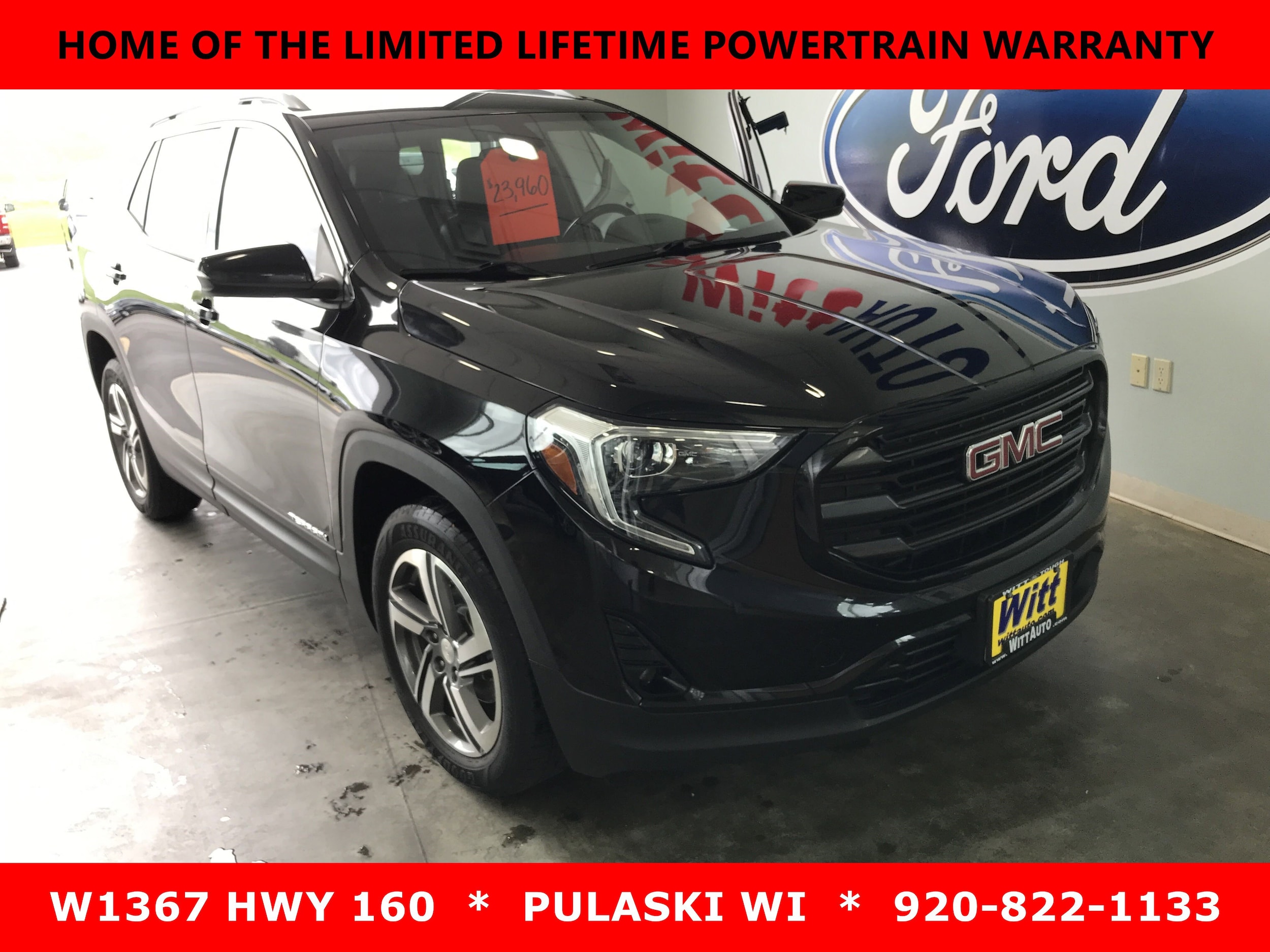 Used 2019 GMC Terrain SLT with VIN 3GKALVEV3KL120852 for sale in Pulaski, WI