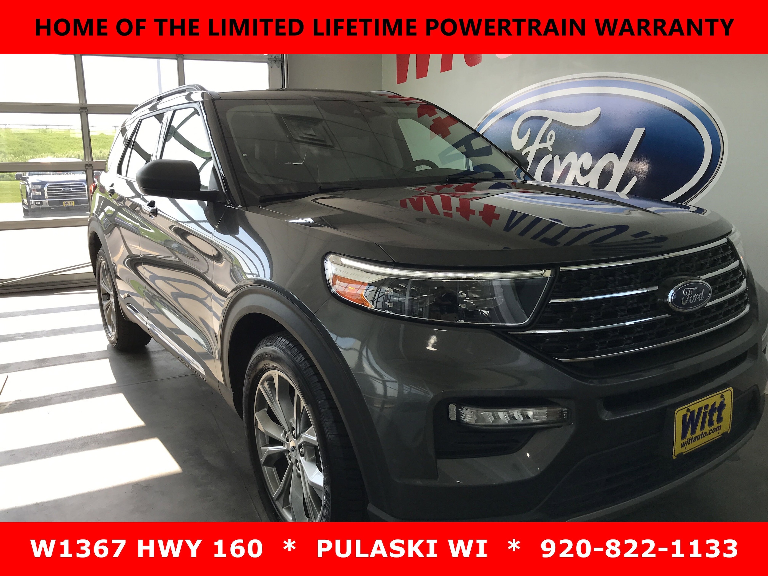 Used 2020 Ford Explorer XLT with VIN 1FMSK8DHXLGC58499 for sale in Pulaski, WI