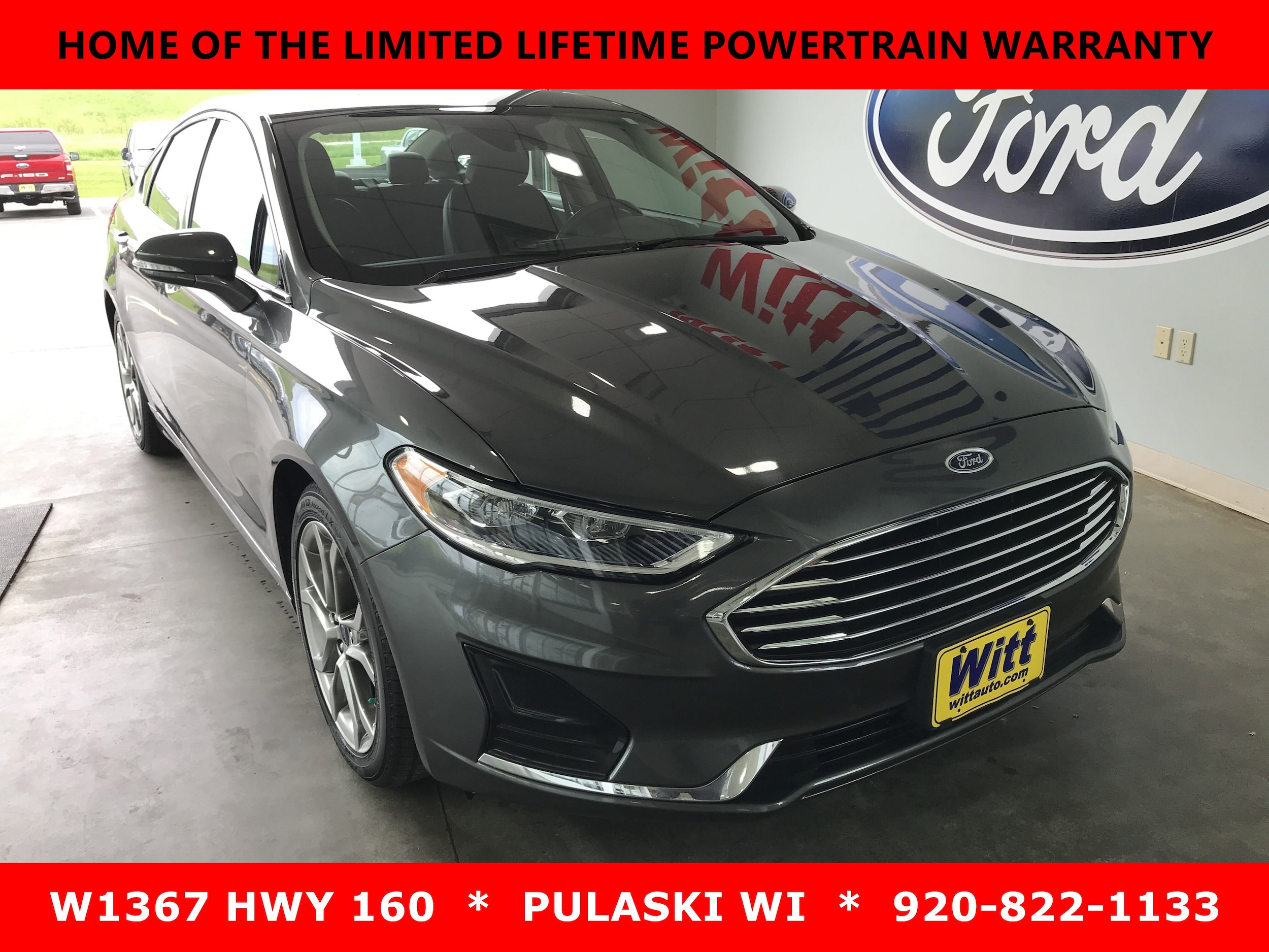 Used 2019 Ford Fusion SEL with VIN 3FA6P0CD0KR251582 for sale in Pulaski, WI