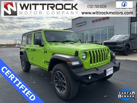 Used 2021 Jeep Wrangler Unlimited Sport SUV for Sale in Carroll, IA
