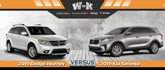  Dodge Journey 2019 frente a Kia Sorento 2019 |  W-K CDJR