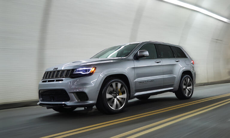 2021 Jeep Grand Cherokee exterior driving through tunnel
