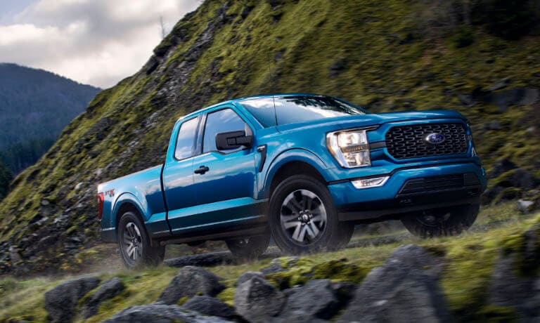 2022 Ford F-150 exterior on grassy mountainside