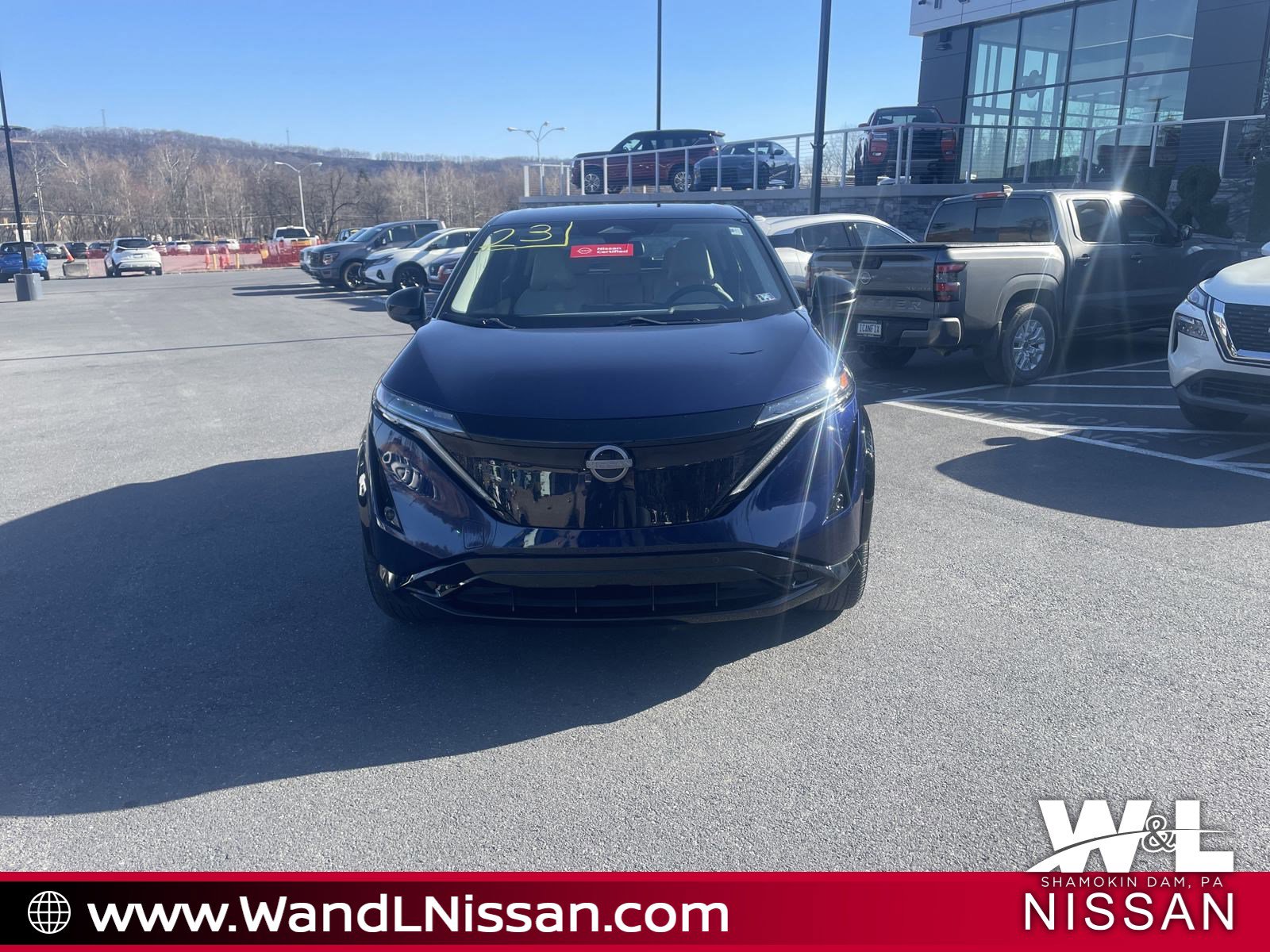 Certified 2023 Nissan Ariya Engage with VIN JN1AF0BA5PM401610 for sale in Shamokin Dam, PA