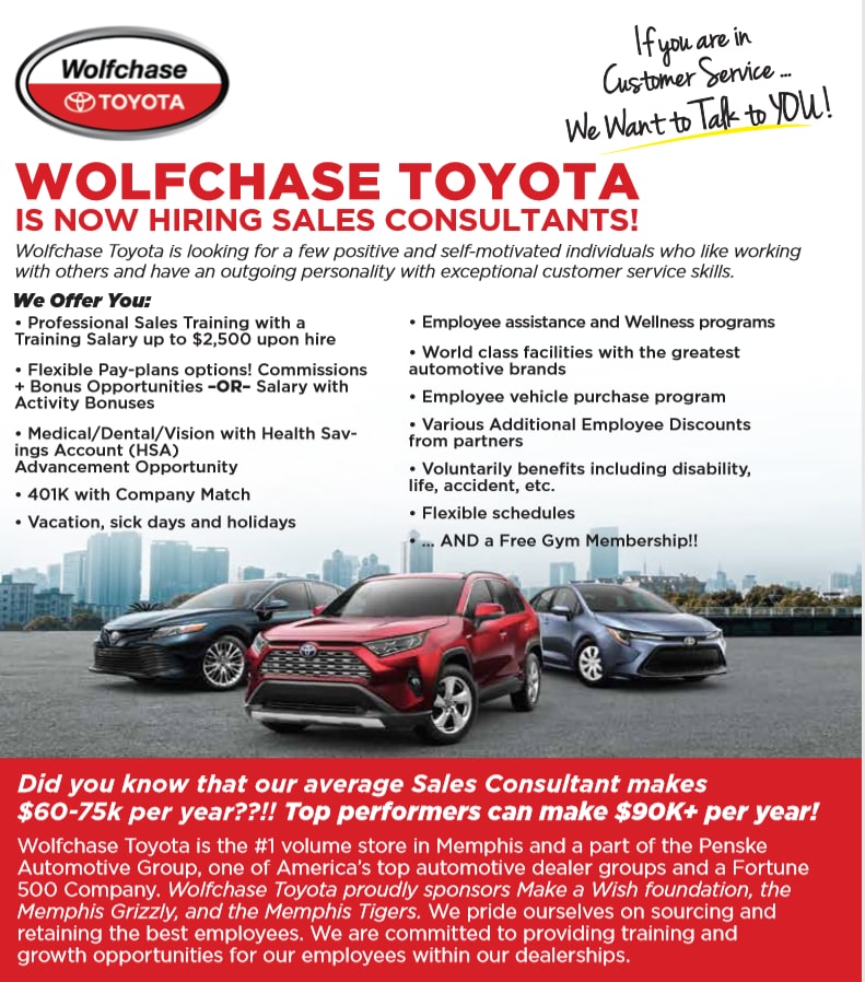 Jobs at Wolfchase Toyota in Cordova, TN