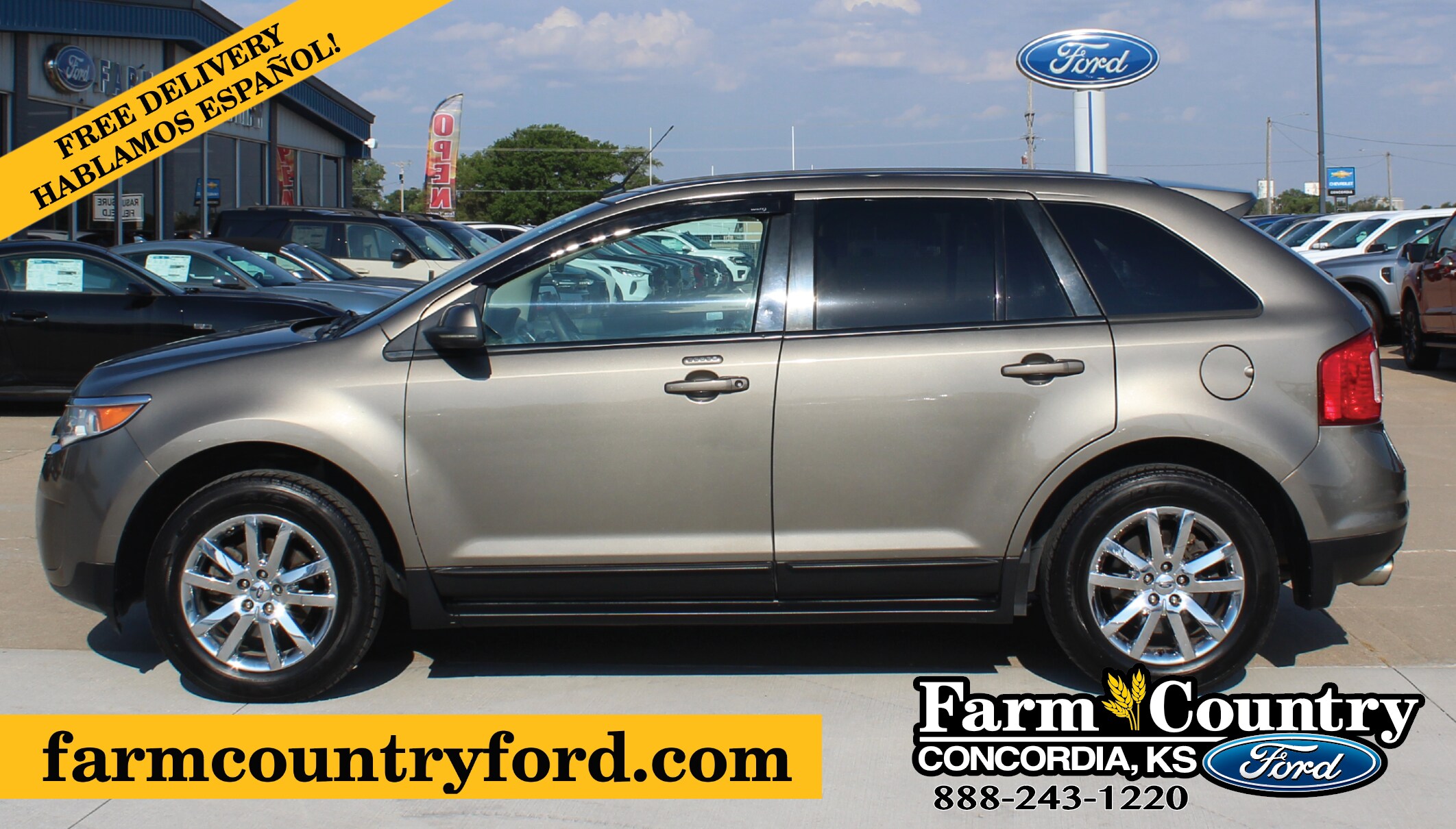 Used 2013 Ford Edge SEL with VIN 2FMDK3J93DBA97740 for sale in Concordia, KS