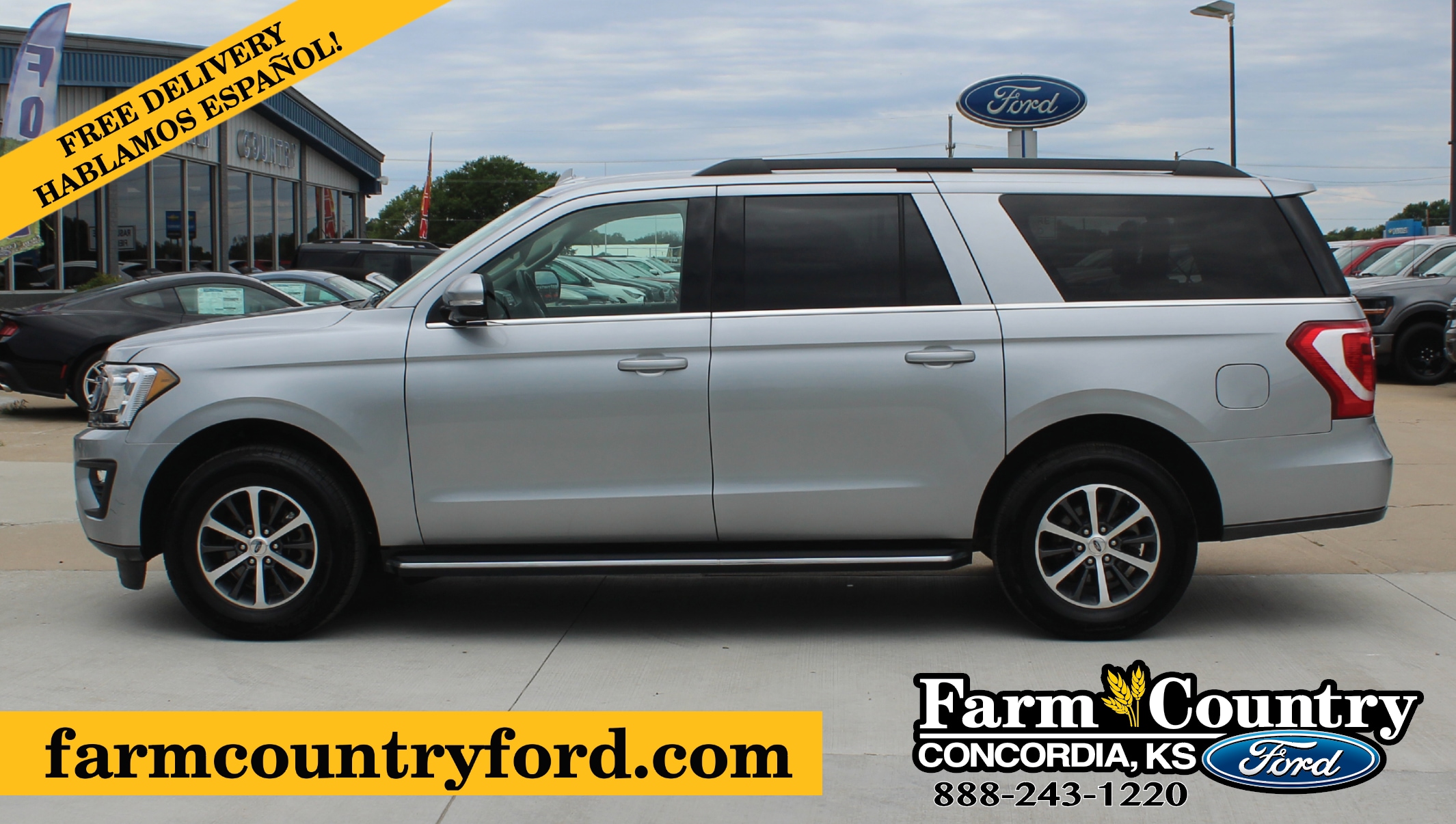 Used 2021 Ford Expedition XLT with VIN 1FMJK1JT0MEA56280 for sale in Concordia, KS