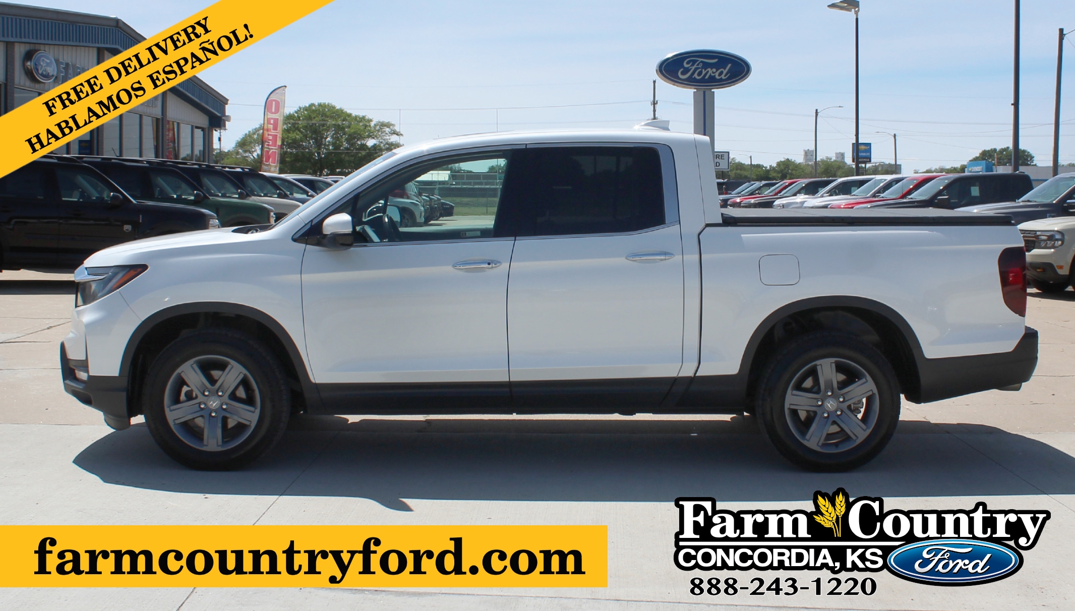 Used 2021 Honda Ridgeline RTL-E with VIN 5FPYK3F7XMB014912 for sale in Concordia, KS