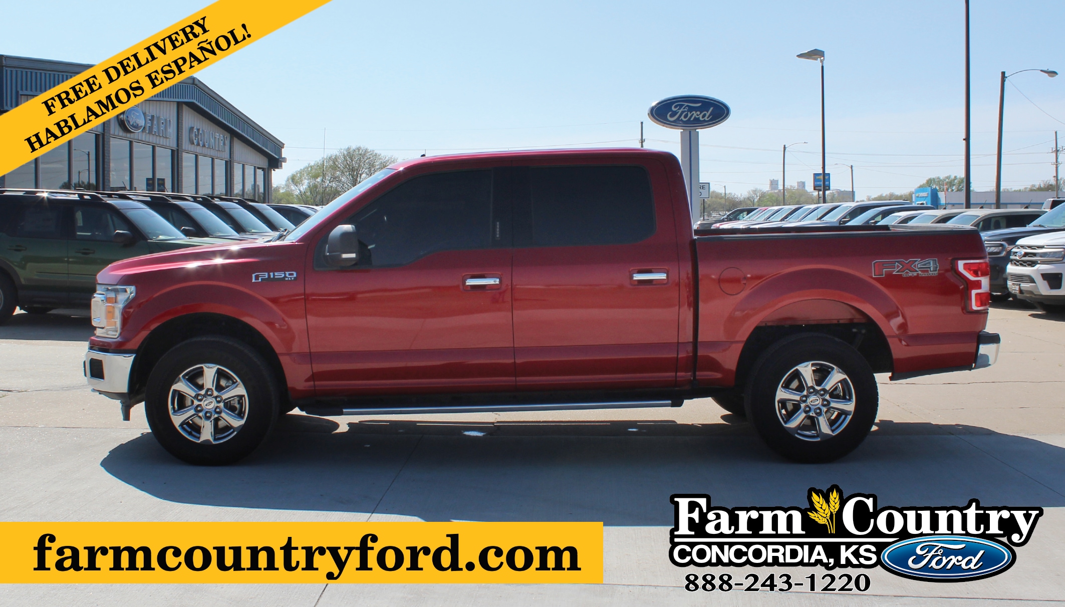 Used 2020 Ford F-150 XLT with VIN 1FTEW1E42LKF47687 for sale in Concordia, KS