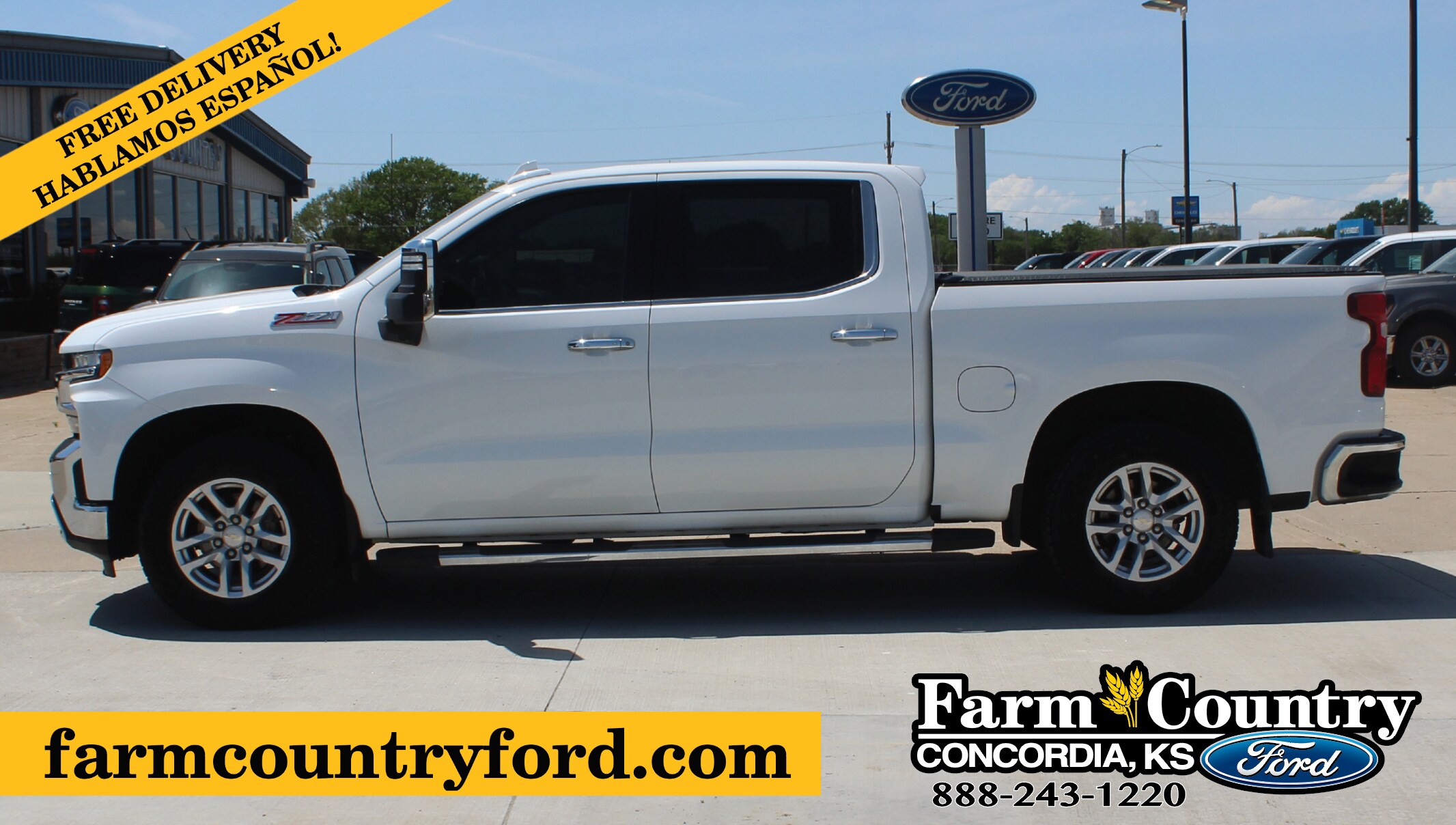 Used 2021 Chevrolet Silverado 1500 LTZ with VIN 1GCUYGED6MZ216824 for sale in Concordia, KS