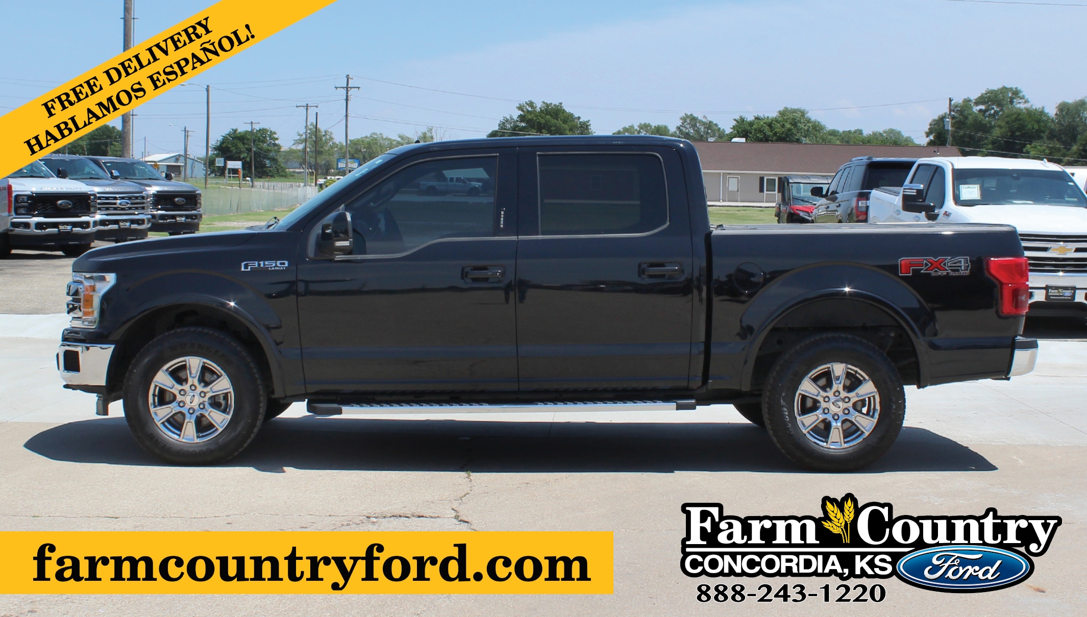 Used 2018 Ford F-150 Lariat with VIN 1FTEW1EG5JKC84795 for sale in Concordia, KS