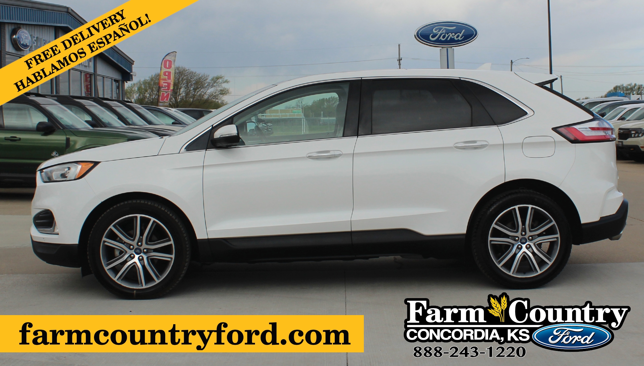 Used 2020 Ford Edge Titanium with VIN 2FMPK3K97LBA43559 for sale in Concordia, KS