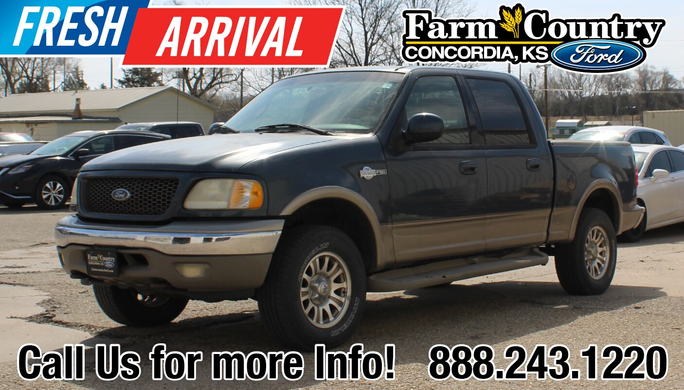 Blue 2001 Ford F-150 King Ranch Crew Cab 4WD SB Pickup Truck Four-Wheel Drive Automatic
