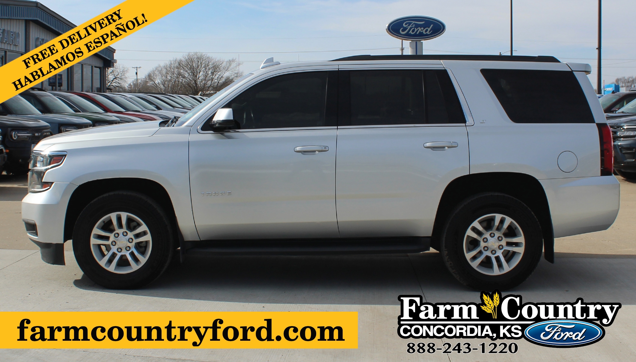 Used 2017 Chevrolet Tahoe LT with VIN 1GNSKBKC8HR259128 for sale in Concordia, KS