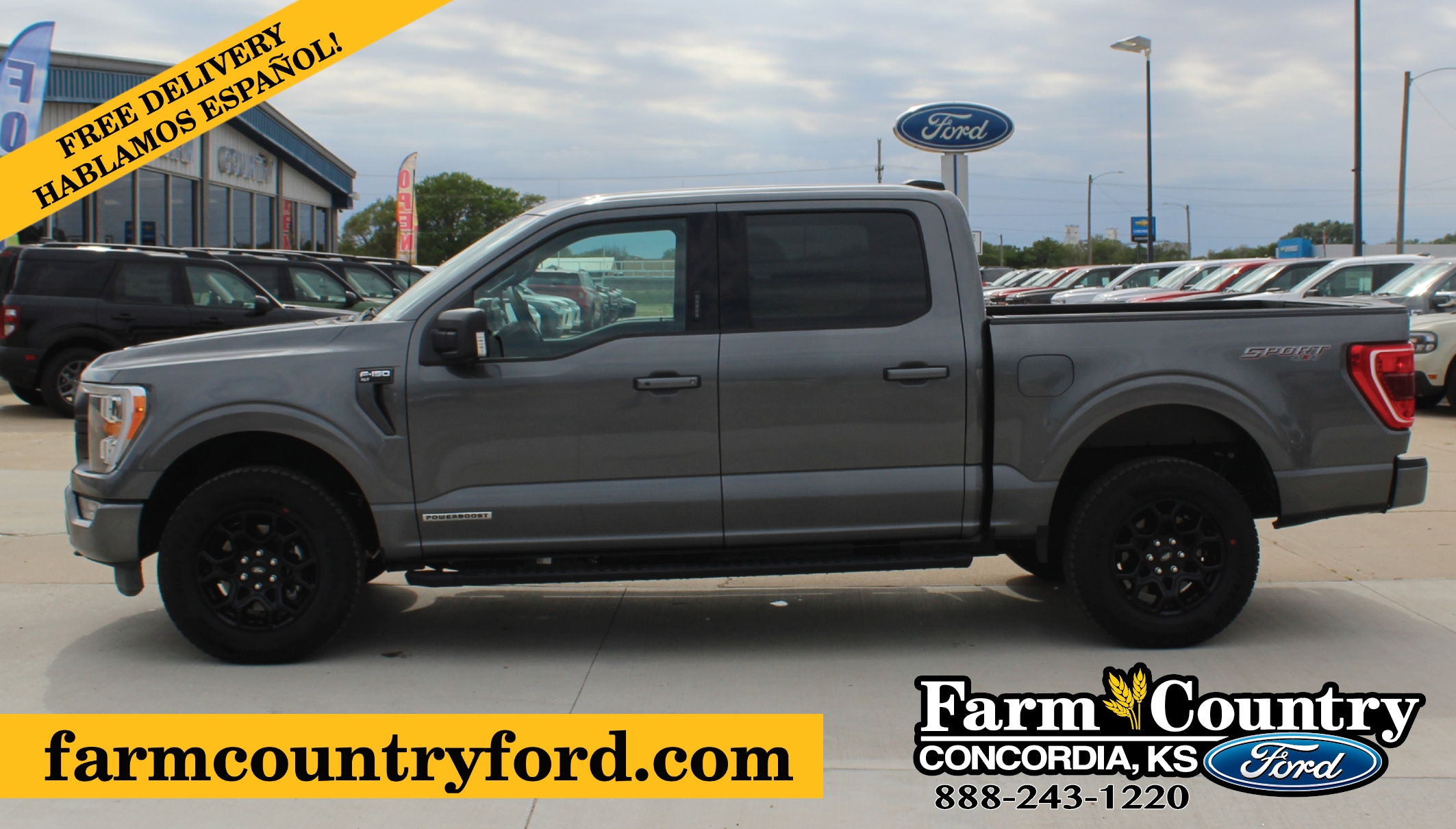 Used 2023 Ford F-150 XLT with VIN 1FTFW1ED7PFA54252 for sale in Concordia, KS
