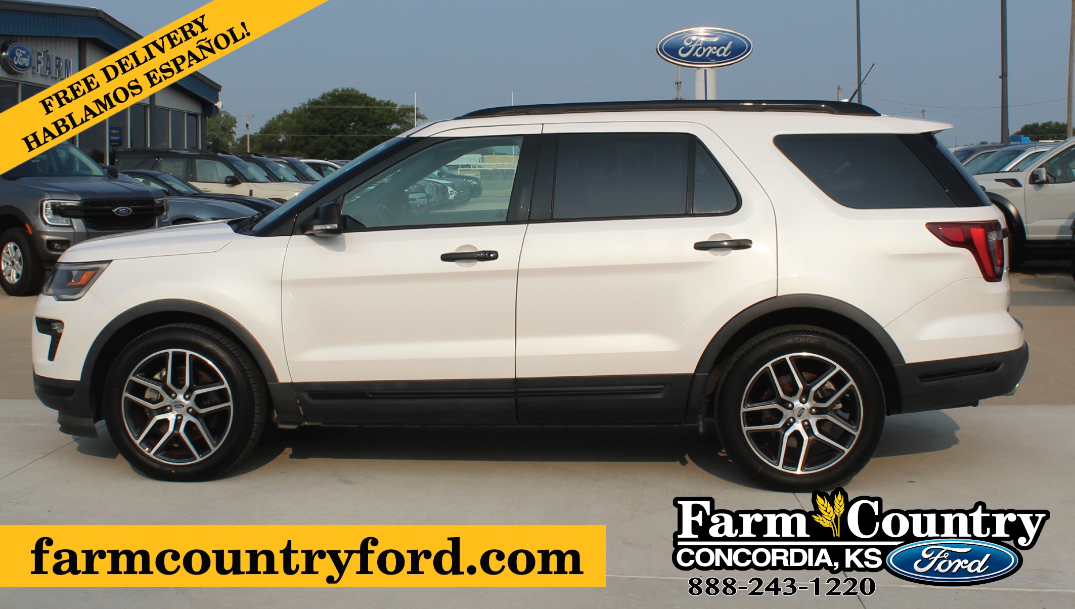 Used 2019 Ford Explorer Sport with VIN 1FM5K8GT1KGA10279 for sale in Concordia, KS