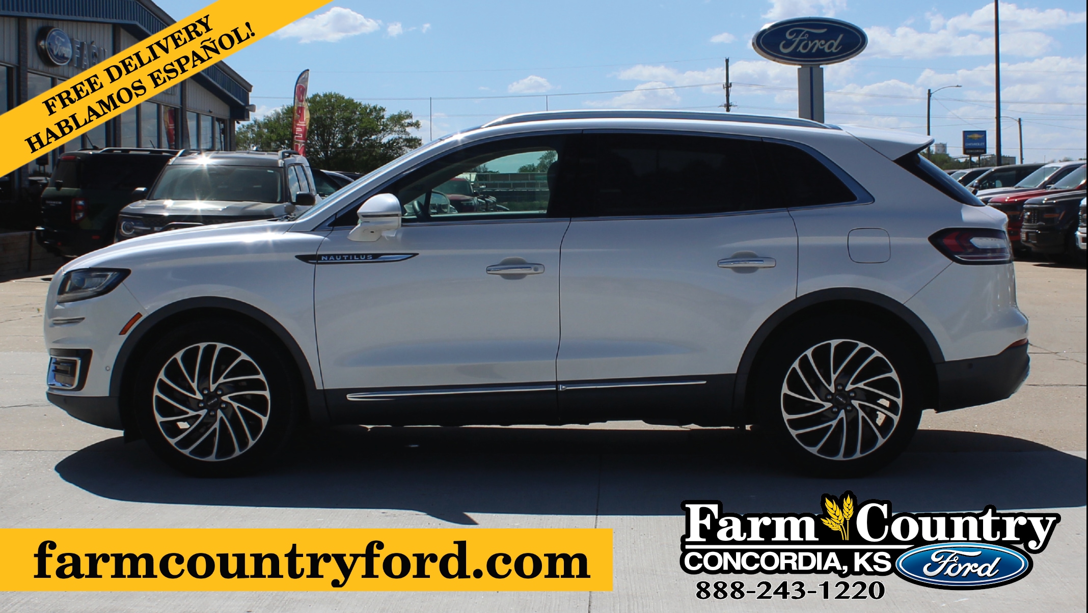 Used 2019 Lincoln Nautilus Reserve with VIN 2LMPJ6LP9KBL42541 for sale in Concordia, KS