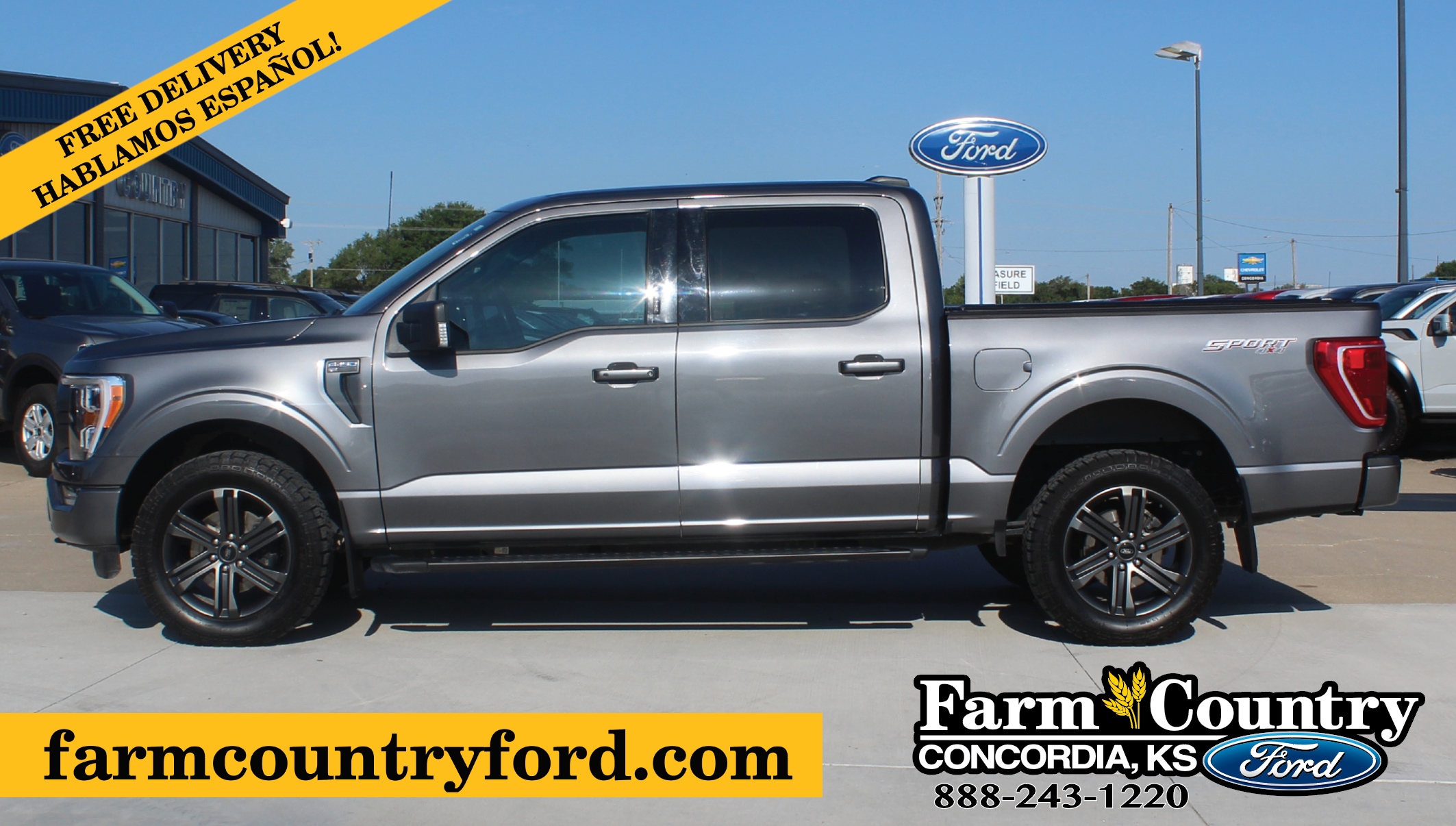 Used 2022 Ford F-150 XLT with VIN 1FTFW1E85NFA13604 for sale in Concordia, KS