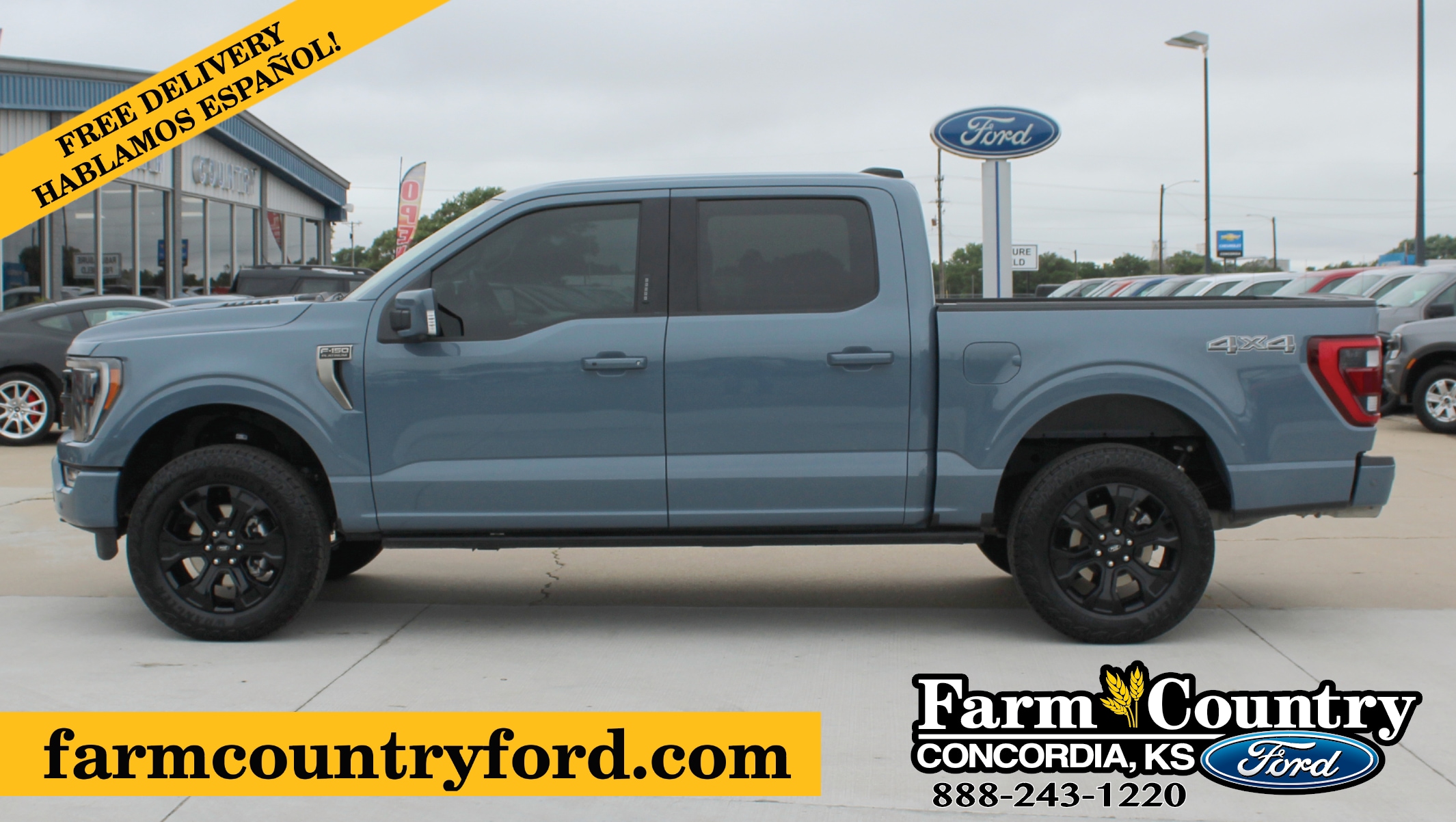 Used 2023 Ford F-150 Platinum with VIN 1FTFW1E83PFA24717 for sale in Concordia, KS