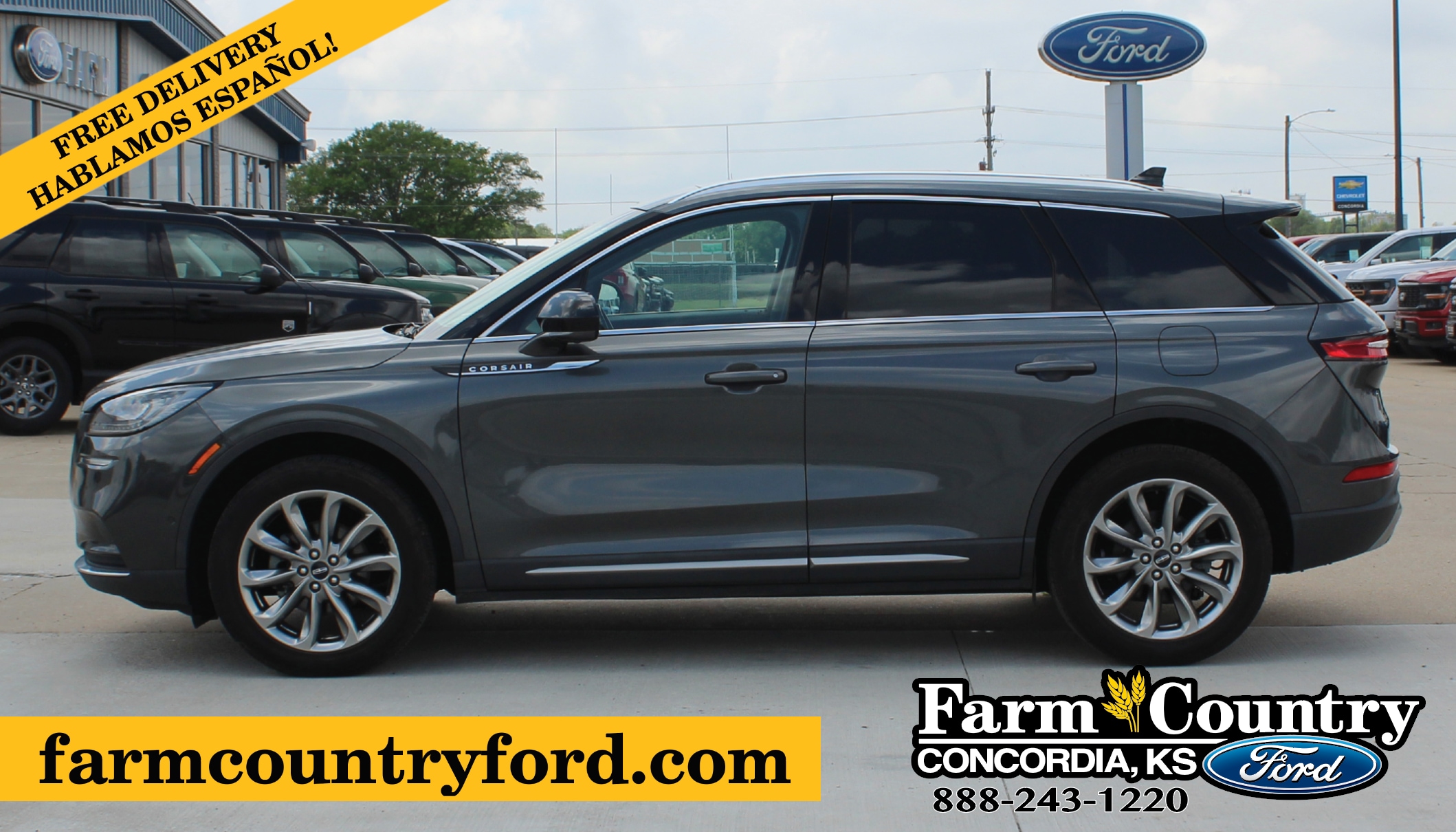Used 2020 Lincoln Corsair Base with VIN 5LMCJ1C98LUL21302 for sale in Concordia, KS