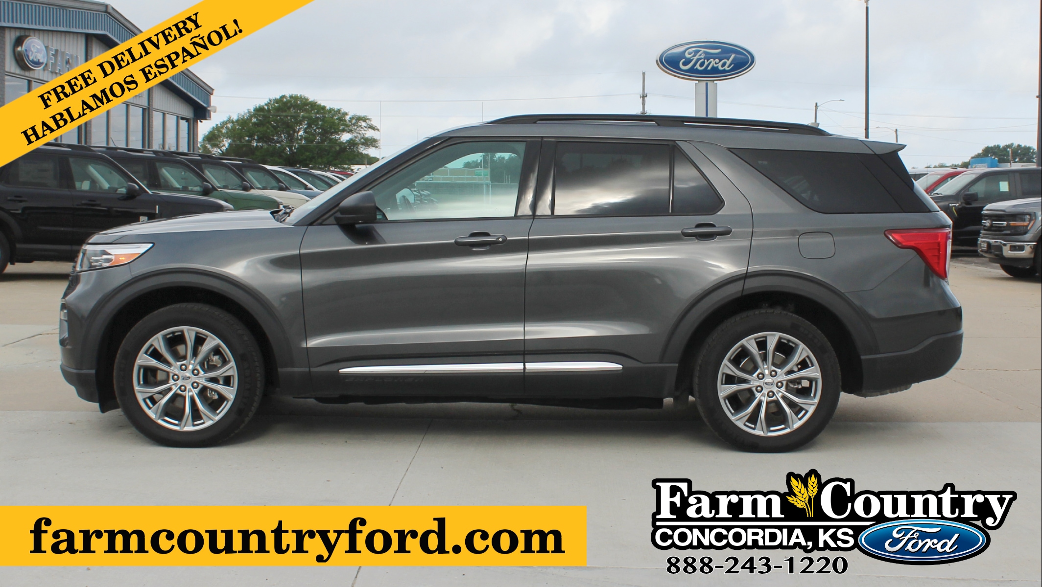 Used 2020 Ford Explorer XLT with VIN 1FMSK8DH7LGC48318 for sale in Concordia, KS