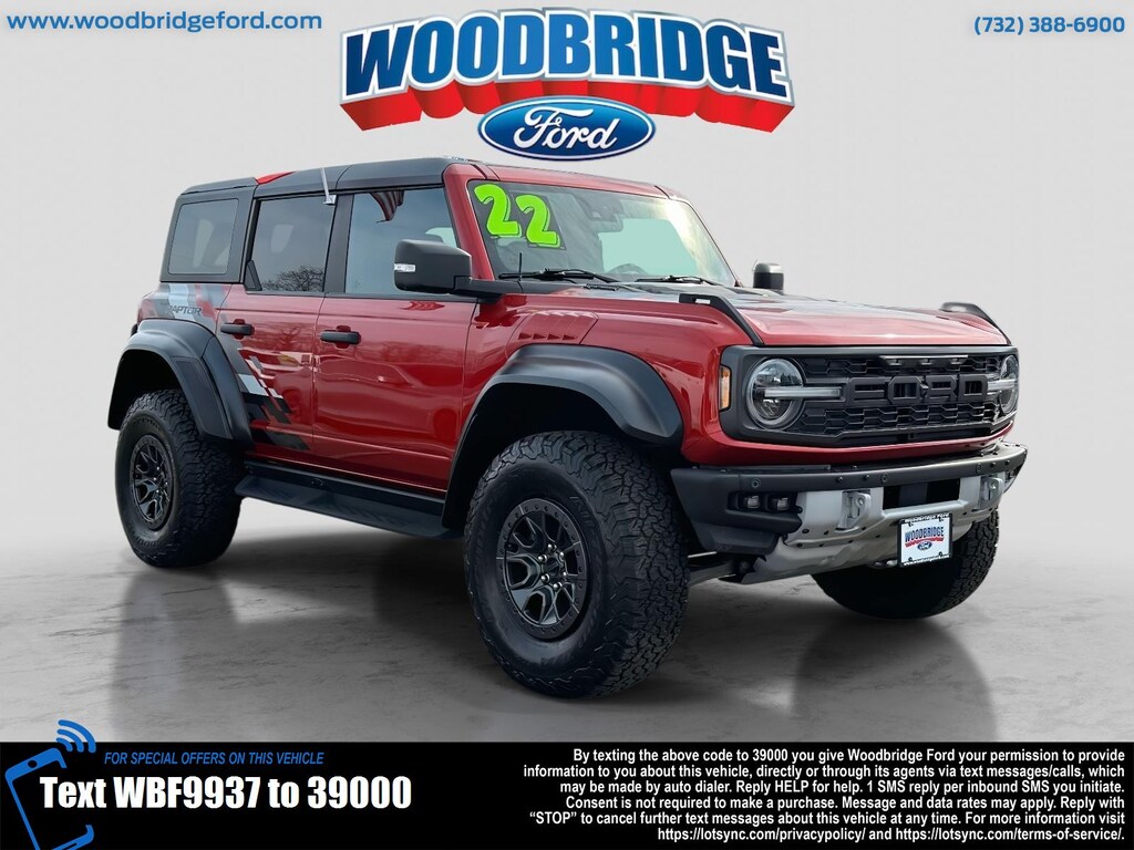 Used 2022 Ford Bronco Raptor Advanced 4x4 Sport Utility