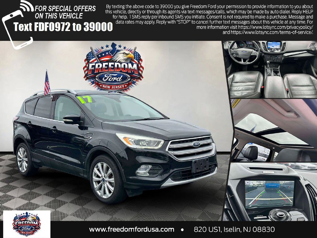 Used 2017 Ford Escape Titanium with VIN 1FMCU9JD0HUC60972 for sale in Woodbridge Township, NJ