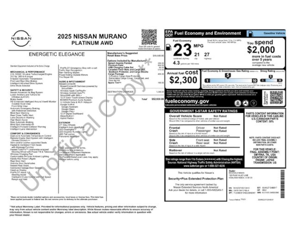 Certified 2025 Nissan Murano Platinum SUV
