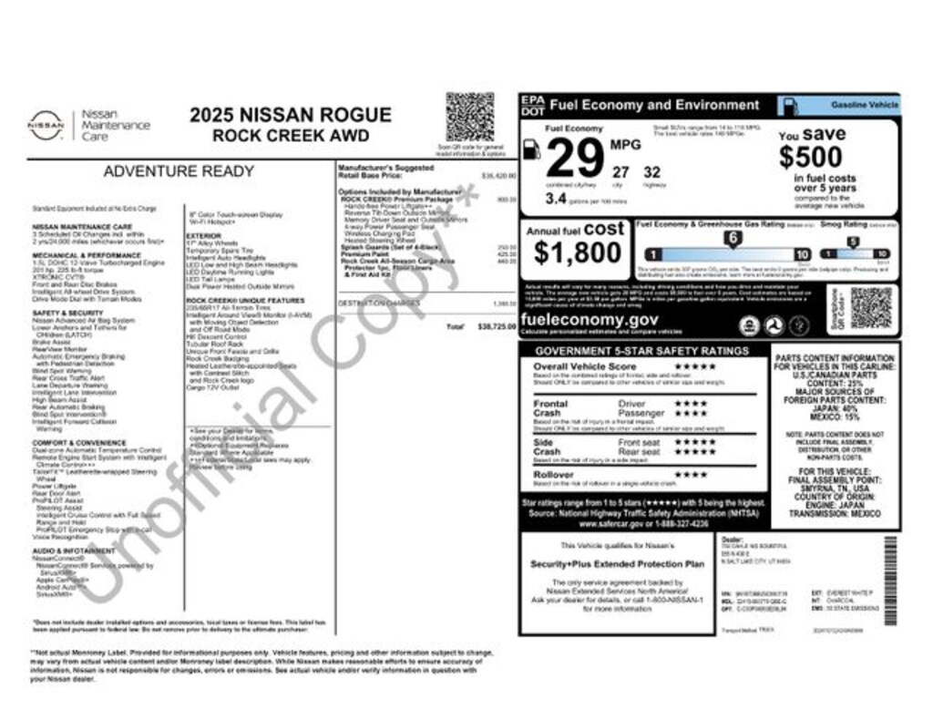 Used 2025 Nissan Rogue Rock Creek SUV