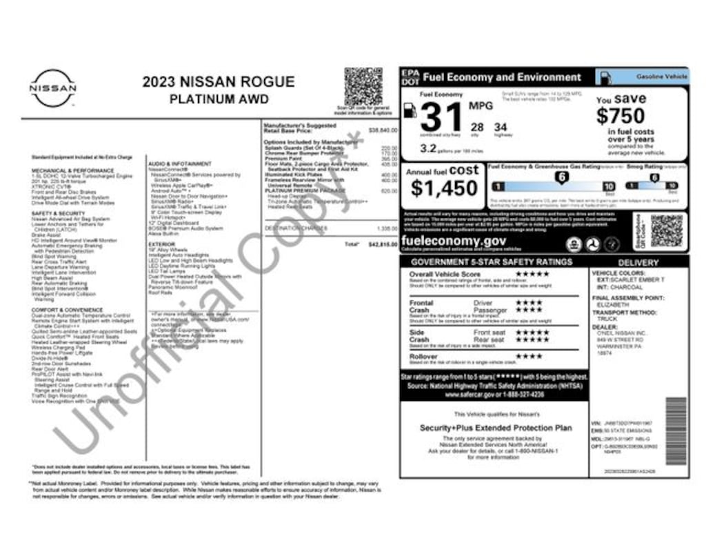 Used 2023 Nissan Rogue Platinum SUV