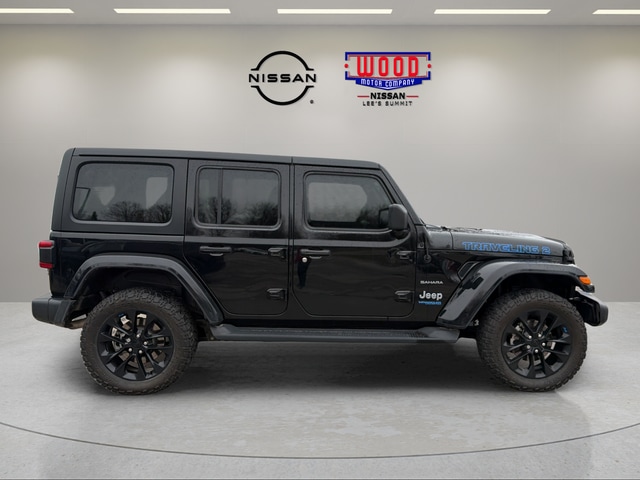 Used 2022 Jeep Wrangler Unlimited Sahara 4XE with VIN 1C4JJXP63NW183709 for sale in Kansas City