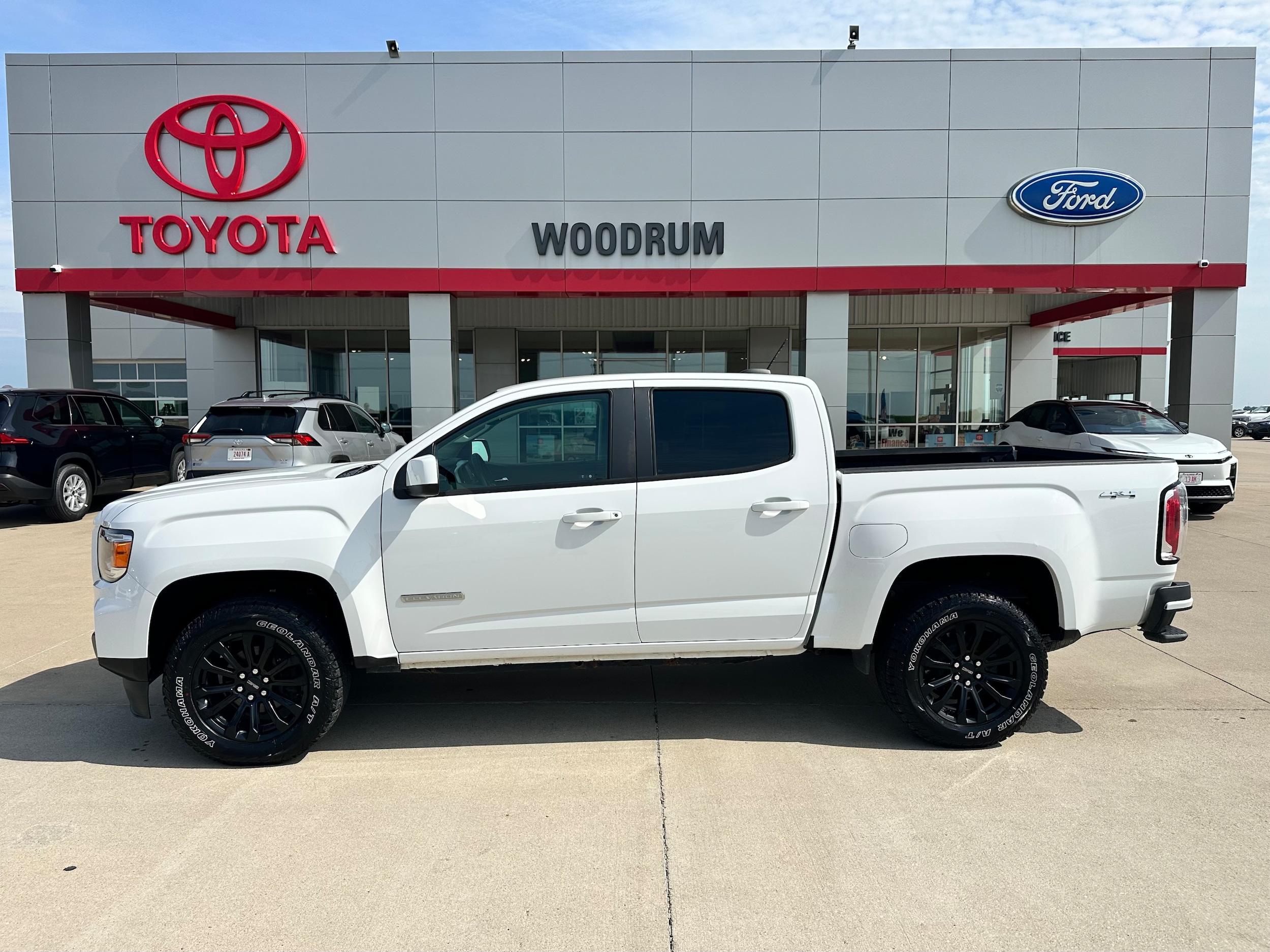 White 2021 GMC Canyon Pickup Truck Four-Wheel Drive Automatic