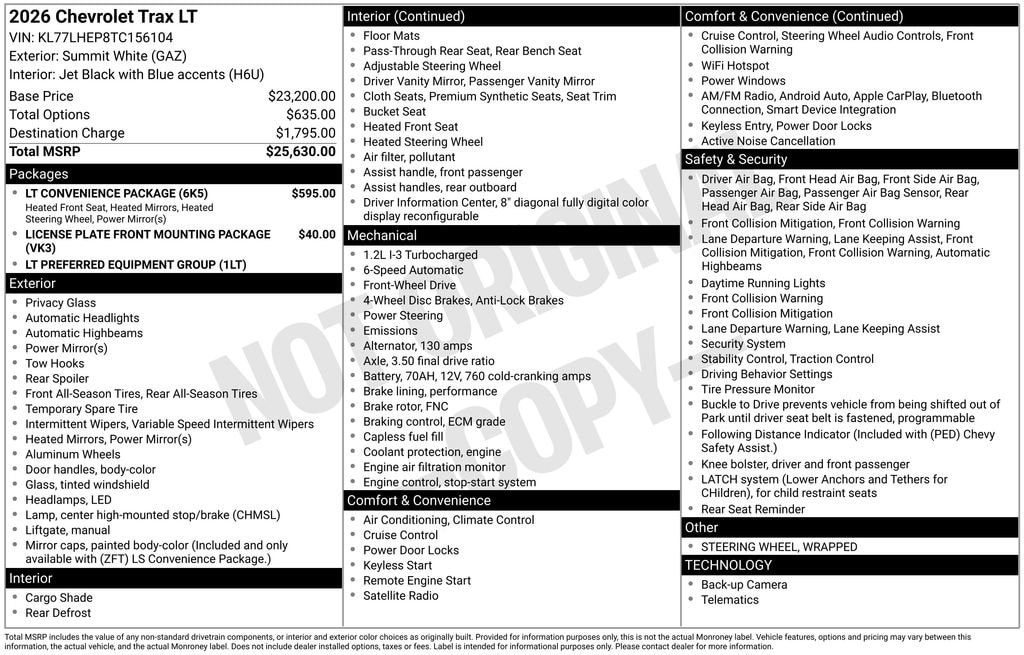 2026 Chevrolet Trax LT - Photo 17
