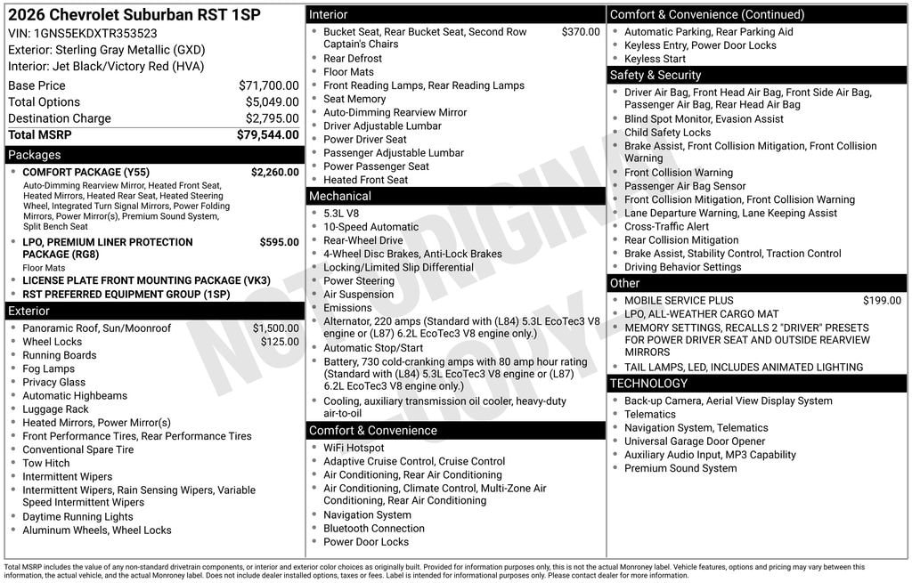 2026 Chevrolet Suburban RST - Photo 18