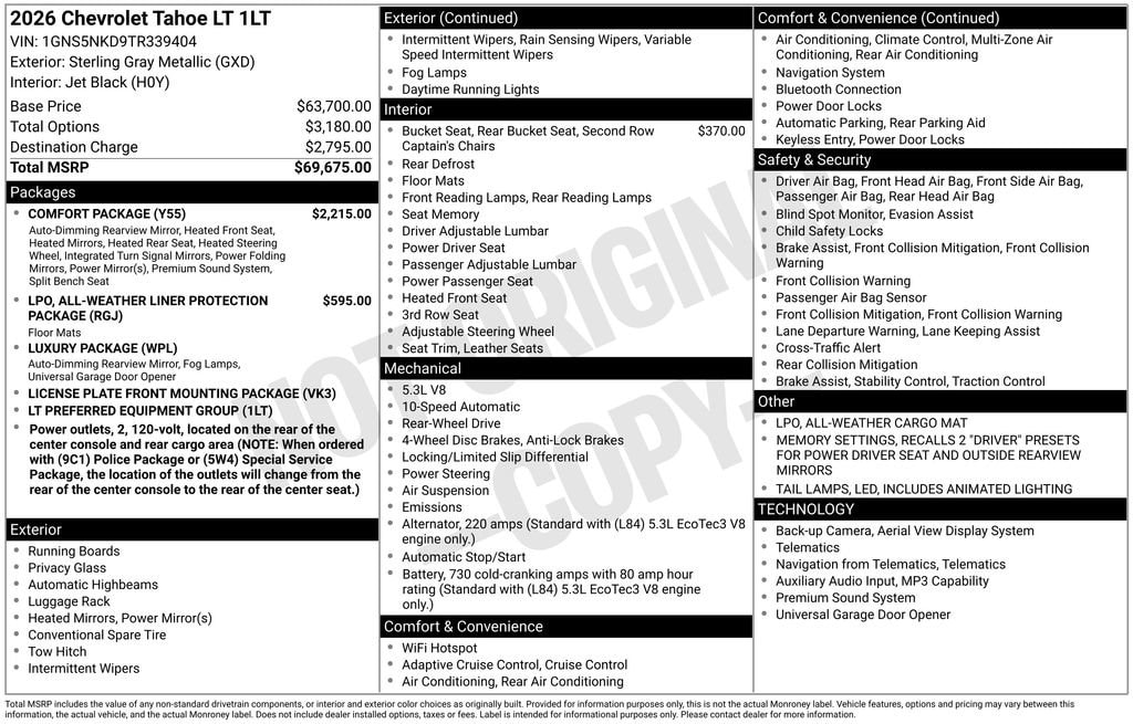 2026 Chevrolet Tahoe LT - Photo 21