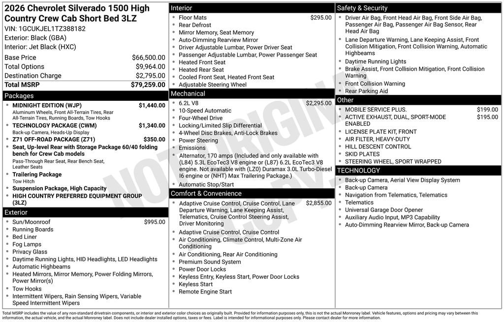 New 2026 Chevrolet Silverado 1500 High Country Truck