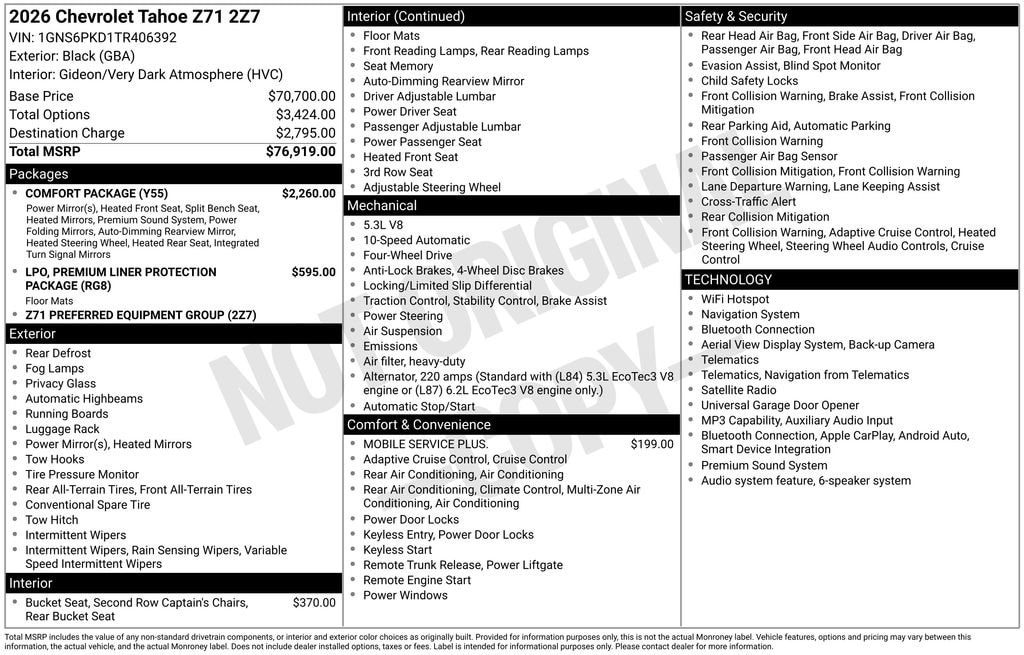 2026 Chevrolet Tahoe Z71 - Photo 20