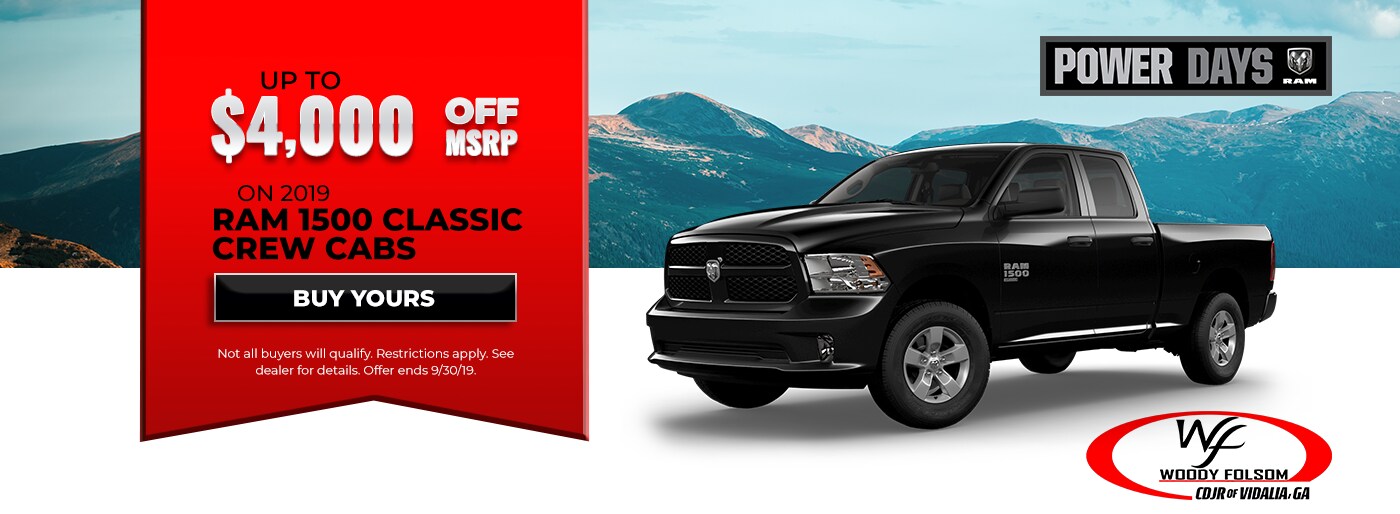 Chrysler Dodge Jeep RAM Dealer Woody Folsom CDJR of Vidalia