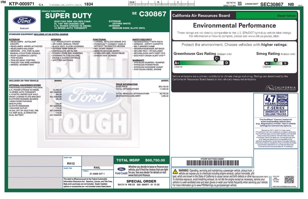 Used 2025 Ford F-350SD XL Chassis
