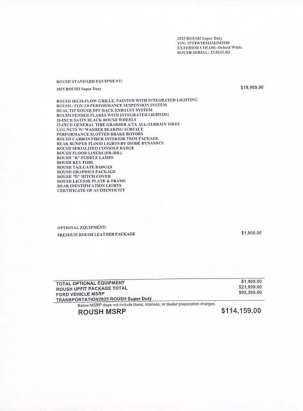 New 2025 Ford F-250SD ROUSH Truck