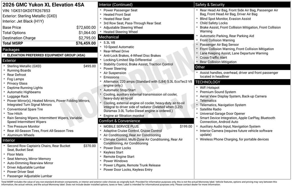 2026 GMC Yukon XL Elevation - Photo 18