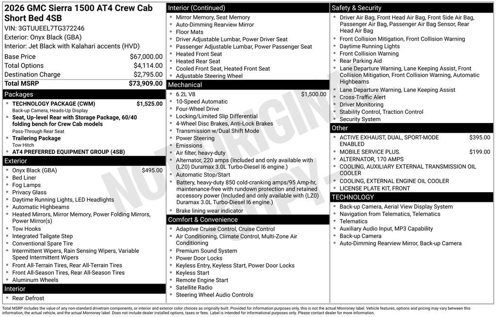 2026 GMC Sierra 1500 AT4 - Photo 4