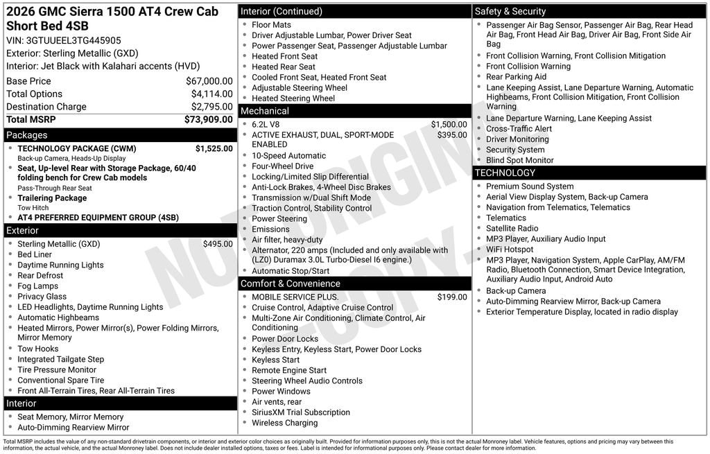 2026 GMC Sierra 1500 AT4 - Photo 19