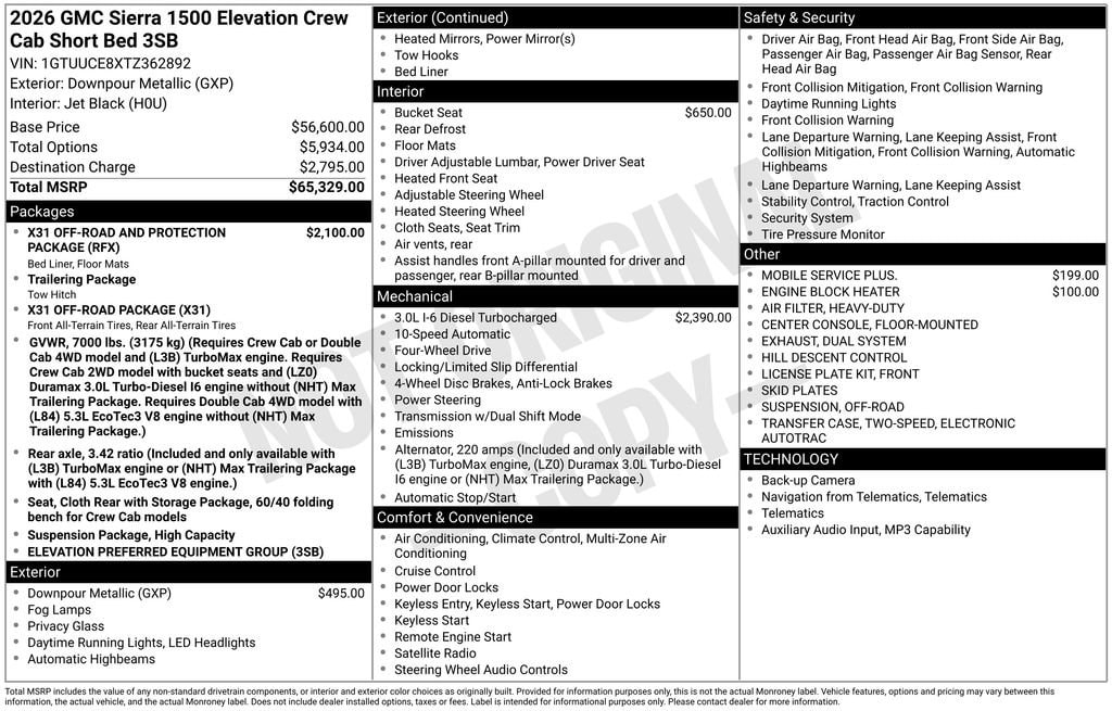 2026 GMC Sierra 1500 Elevation - Photo 16
