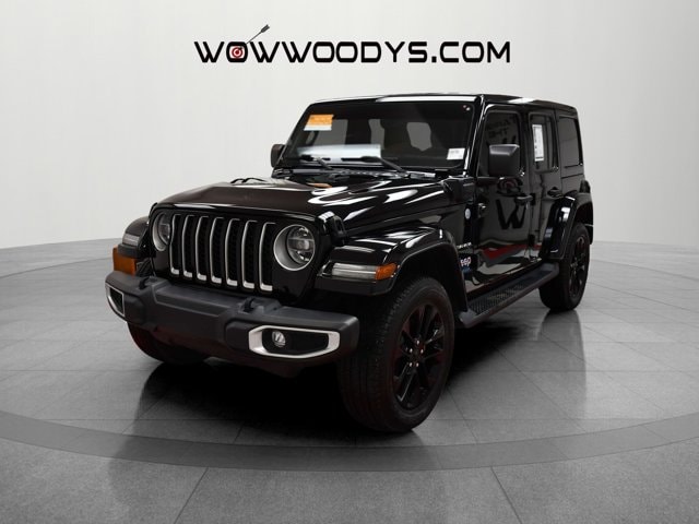 Used 2021 Jeep Wrangler Unlimited Sahara 4XE with VIN 1C4JJXP6XMW643494 for sale in Kansas City