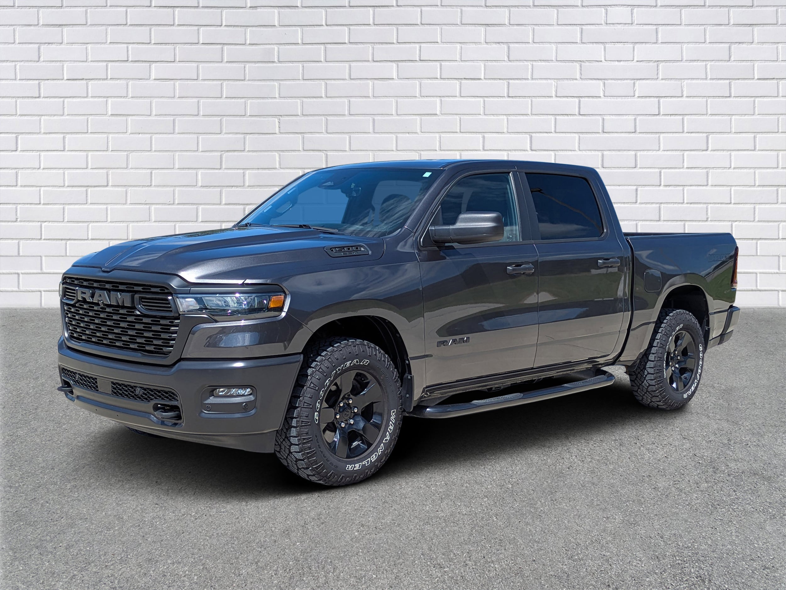 Gray (Granite Crystal Metallic Clearcoat) 2025 RAM 1500 Warlock 4dr Crew Cab 4WD Pickup Truck Four-Wheel Drive Automatic
