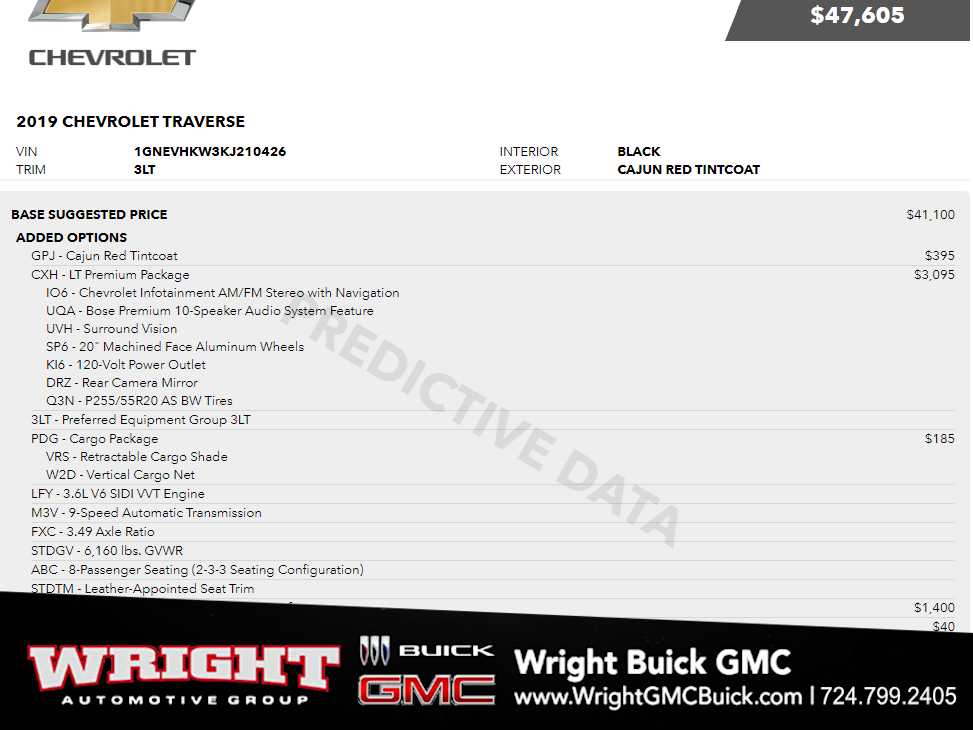 2019 Chevrolet Traverse 3LT