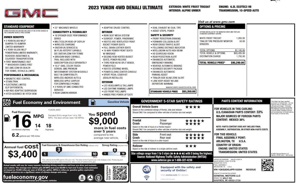 Used 2023 GMC Yukon Denali Ultimate SUV